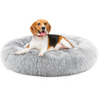 Plush round cat bed