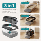 Litter box with lid closed