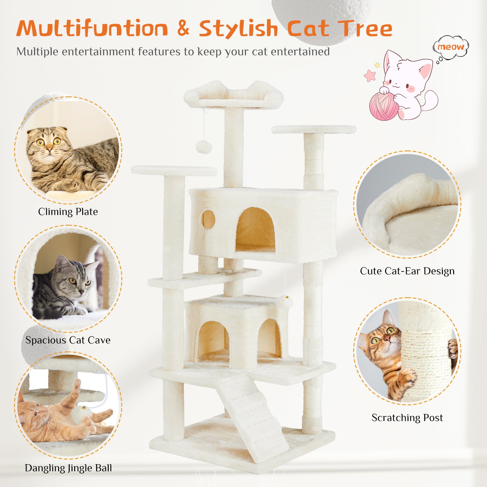 Cat tree in a room