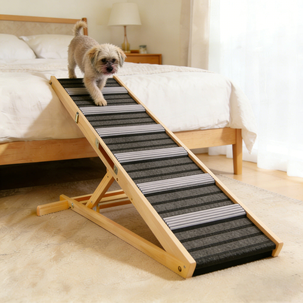 Adjustable wooden sofa ramp