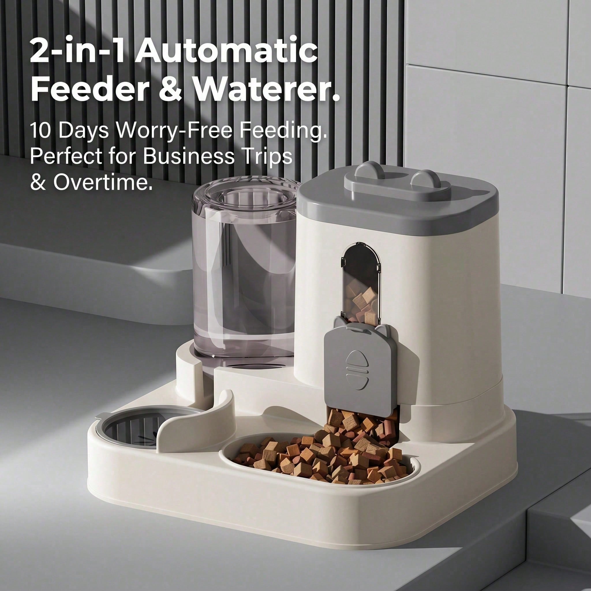 Gravity feeder and water bowl