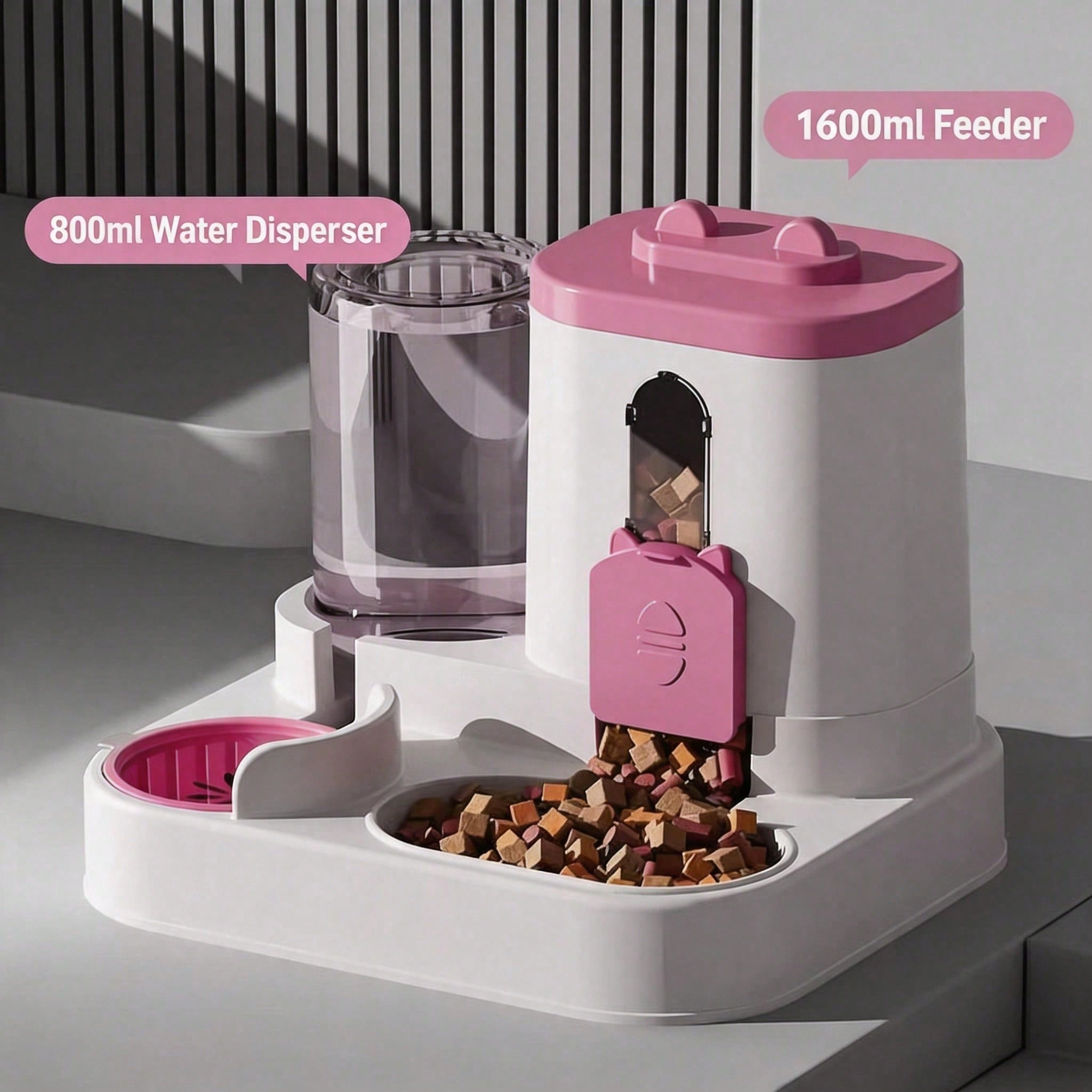 Pink gravity feeder